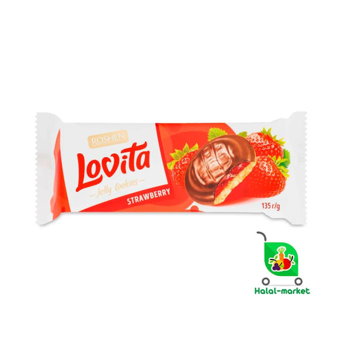 ROSHEN Печенье LOVITA Клубника 135гр
