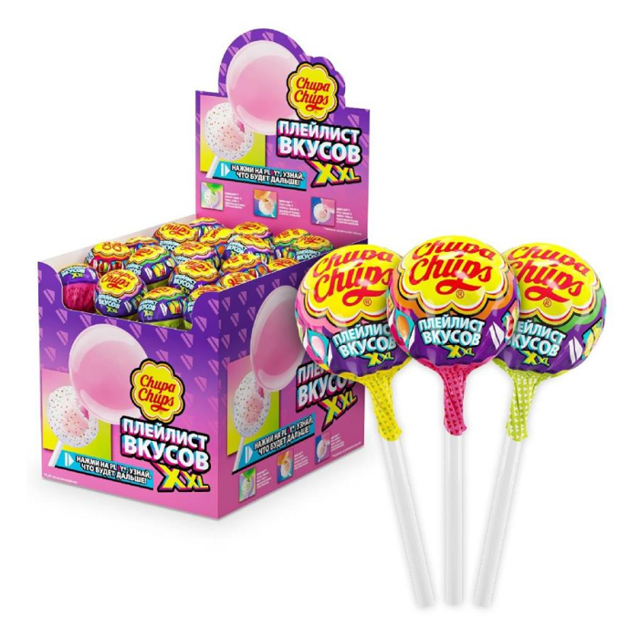 Карамел CHUPA CHUPS Плейлист вкусов XXL 29гр
