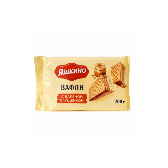 Вафли Яшкино С Вареной Сгущенкой 200гр