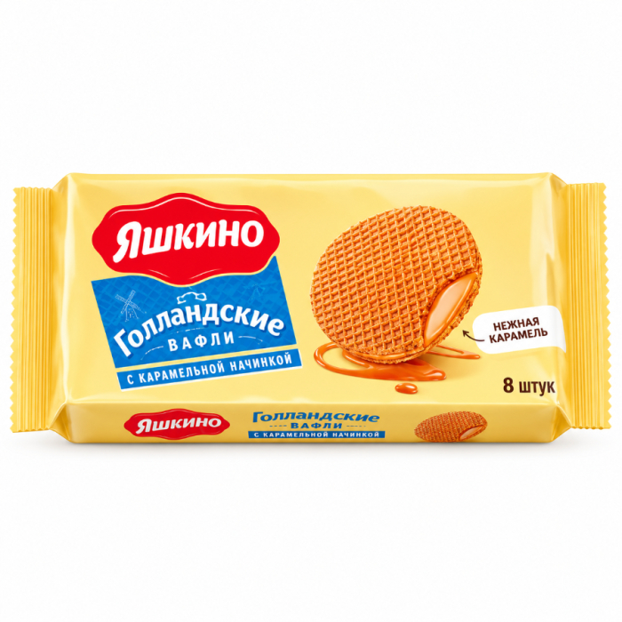 Вафли Яшкино Голландские с Карамельной начинкой 290г