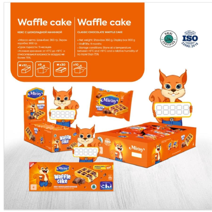 Печенье MIRAY waffle cake 4*180гр