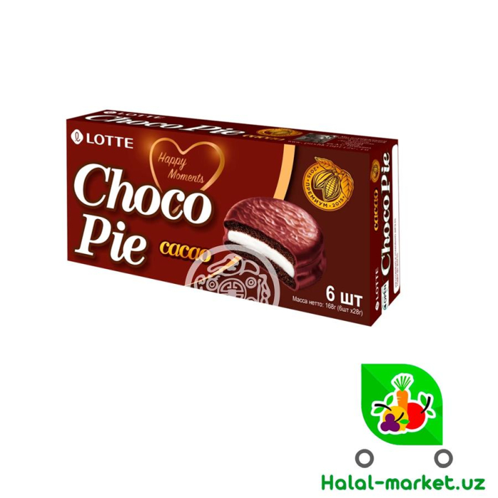 Печенье LOTTE CHOCO PIE Cacao 6*28гр