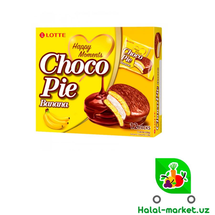 Печенье LOTTE CHOCO PIE Банан 12*28гр