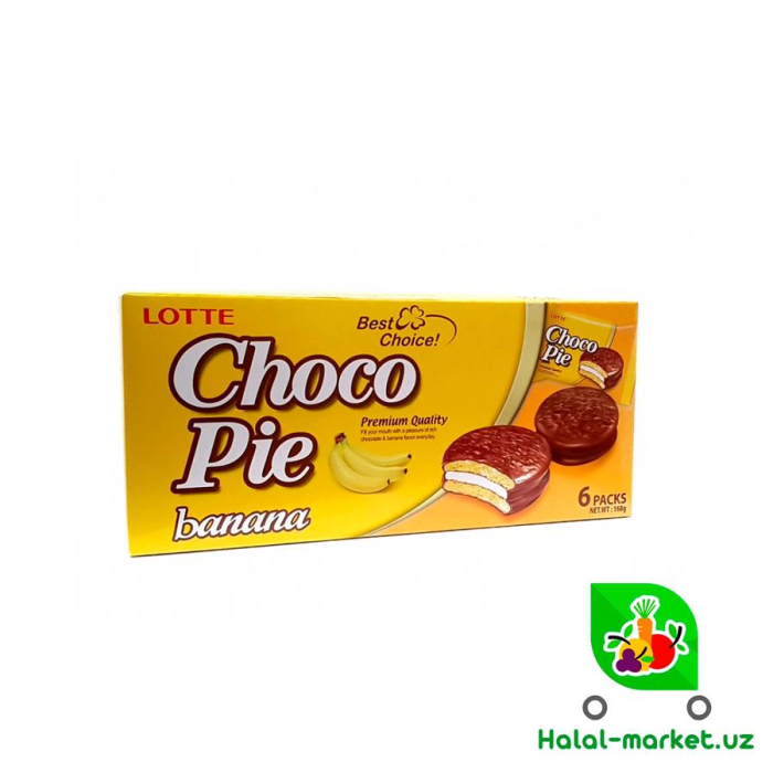 Печенье LOTTE CHOCO PIE Банан 6*28гр