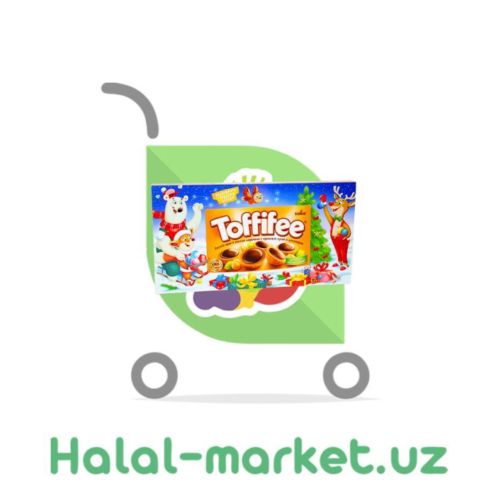 Конфеты TOFFIFE с цельным Лесном Орехом 3*125гр (санта)
