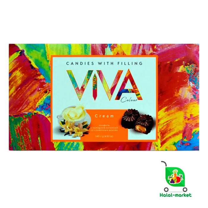 Шоколадные Конфеты VIVA Colour Сливочный Вкус 140гр