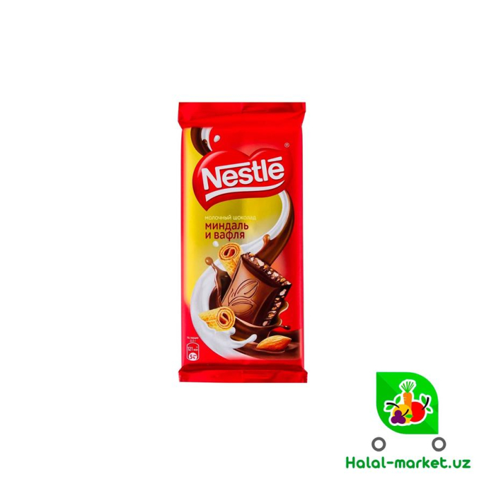 Шоколад NESTLE Миндаль вафля 82гр