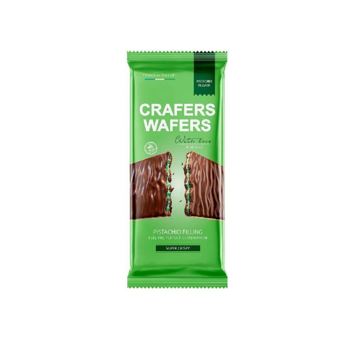 Шоколад CRAFERS WAFERS PISTACHIO FILLING 50гр