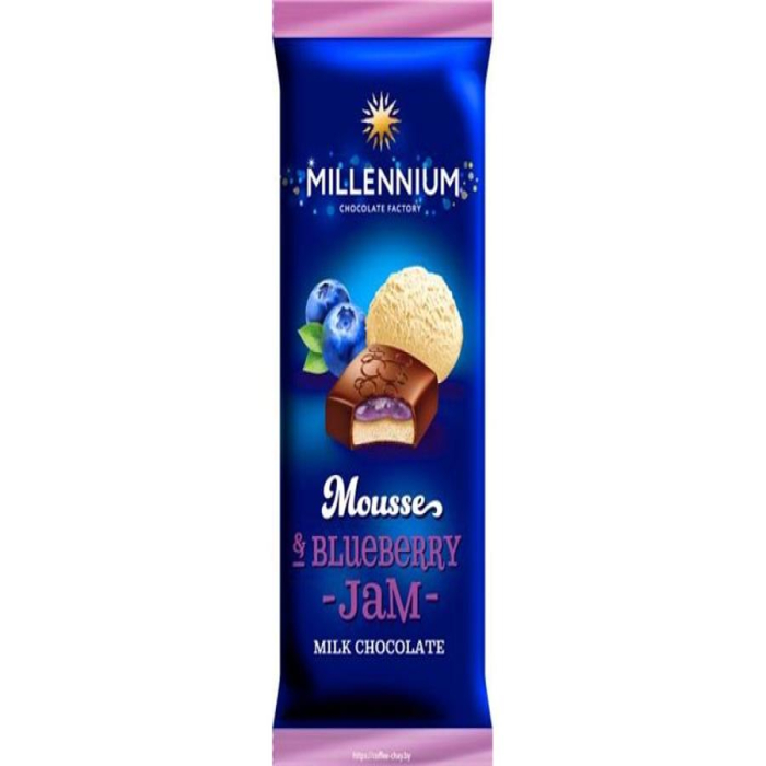 Шоколад MILLENNIUM молочный с черникой 135гр