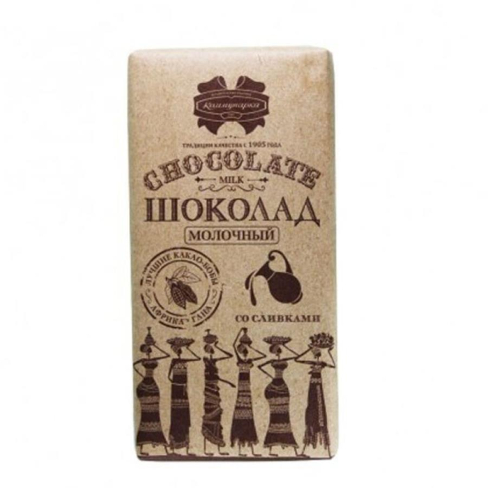 Шоколадная плитка молочная коммунарка 90гр