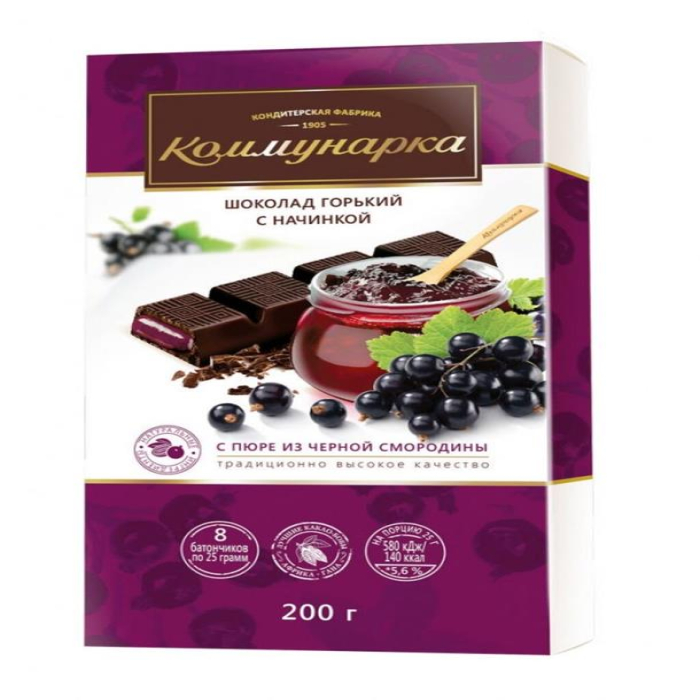 Шоколад КОМУНАРКА Черная Смородина 200гр