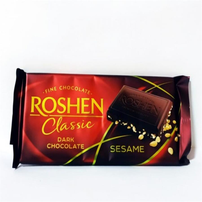 Шоколадная плитка ROSHEN Classic sesame 90гр