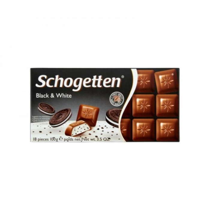 Шоколадная плитка SCHOGETTEN BLACK/WHITE 100гр