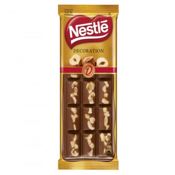 Шоколадная плитка NESTLE Decoration Фундук 80гр