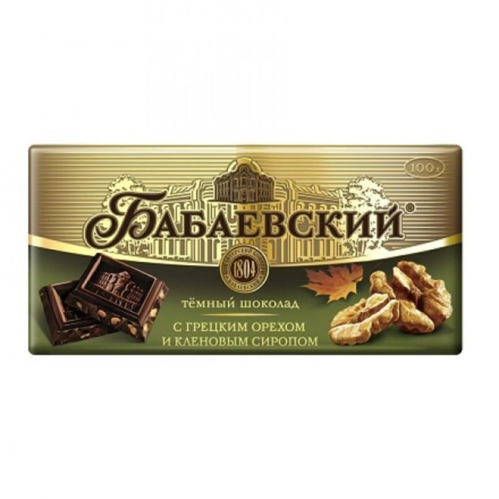Шоколадная плитка БАБАЕВСКИЙ с грец.орехом 100гр