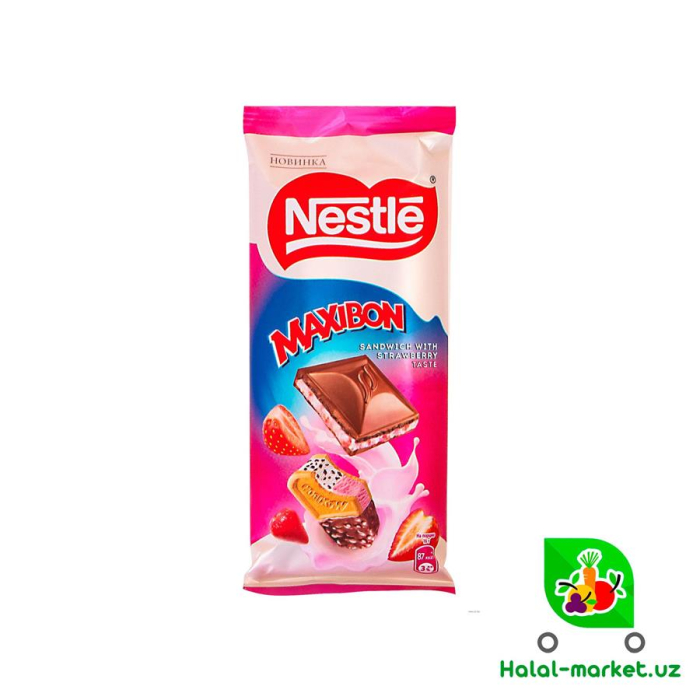 Шоколад NESTLE Maxibon с клубникой 80г