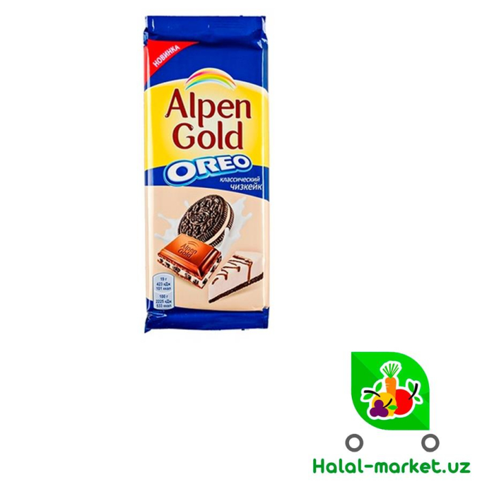 Шоколад ALPEN GOLD OREO Чизкейк 90гр