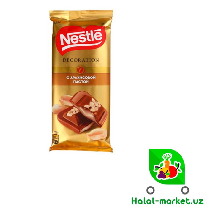 Шоколад NESTLE DECORATION с Арахисовой пастой 85гр