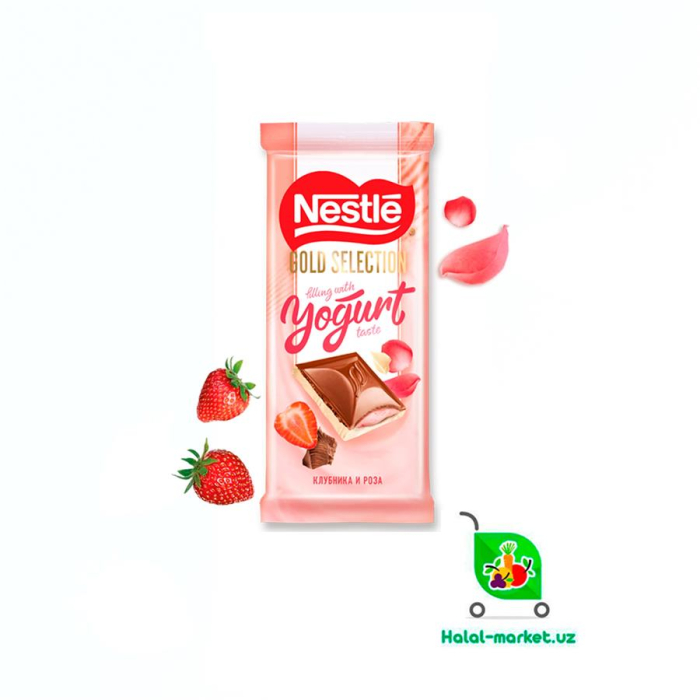 Шоколад NESTLE GOLD SELECTION Клубника 82гр