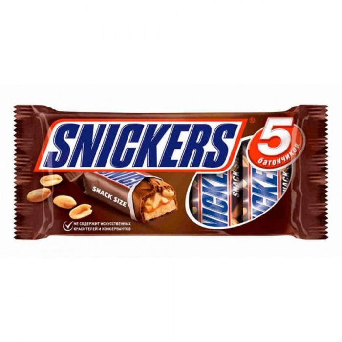 Шоколадный батончик Snickers 5шт
