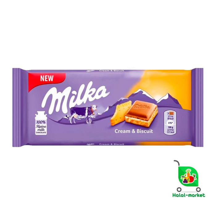 Шоколадная Плитка Milka c Печеньем 100гр