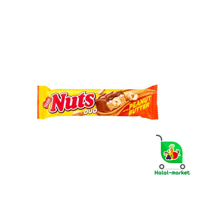 Батончик NUTS DUO Арахис паста 60гр