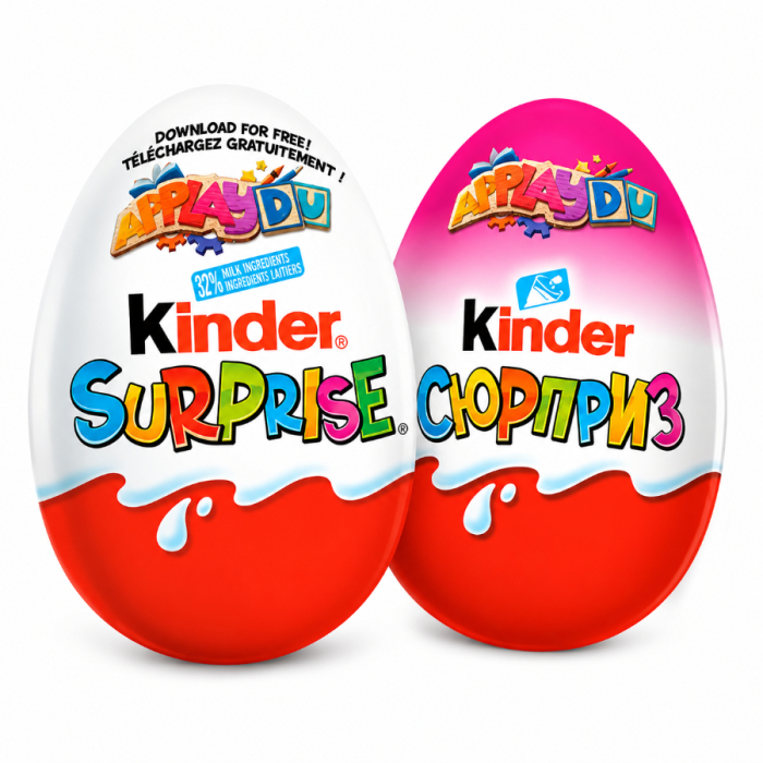 Шоколадное яйцо KINDER Сюрприз AppleDu 20гр