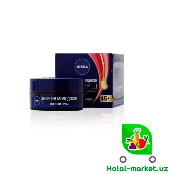 Ночной крем NIVEA энергия молодости Лифтинг 45+  50мл