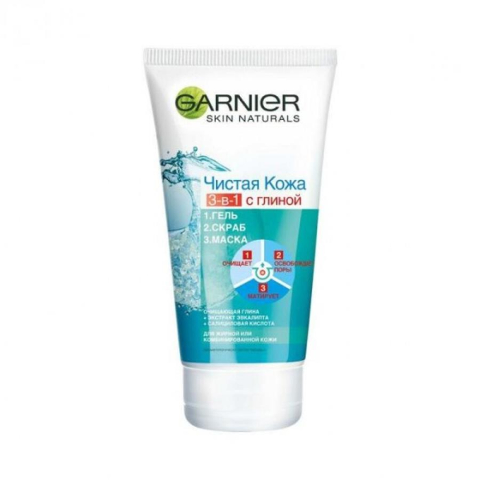 GARNIER g'ishtli 3in1 150ml gel/scrub/maska