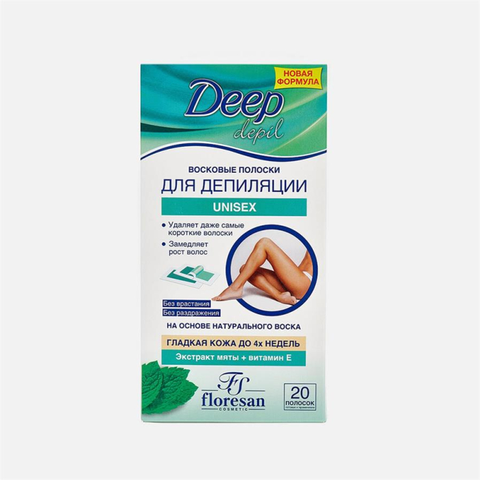 Восковые полоски для депиляции DEEP DEPIL UNISEX 20шт