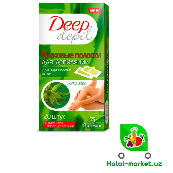 Восковые полоски Deep Depil для депиляции 20шт