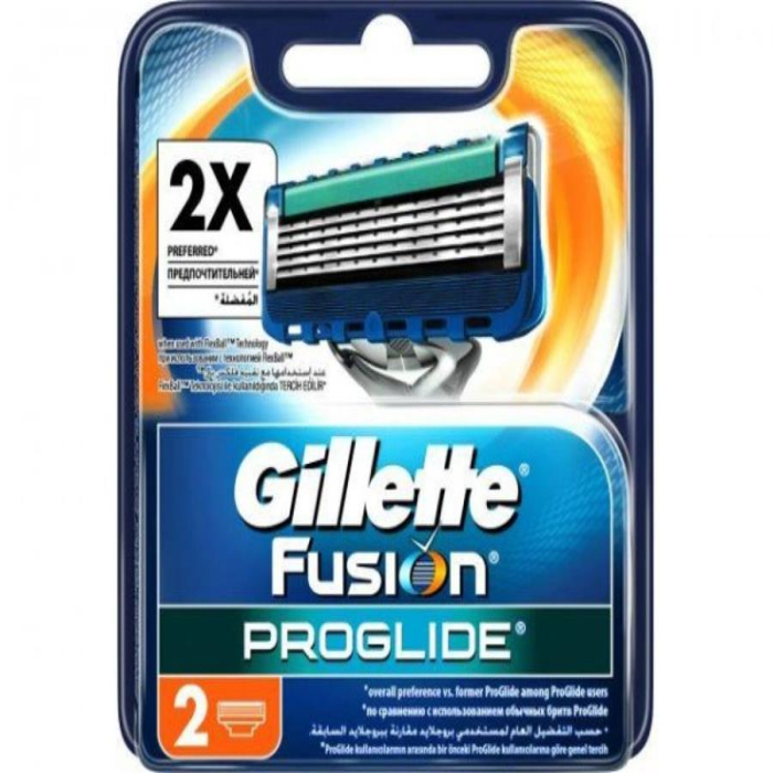 Сменные касеты для бритв GILLETTE FUSION PROGLIDE 2шт