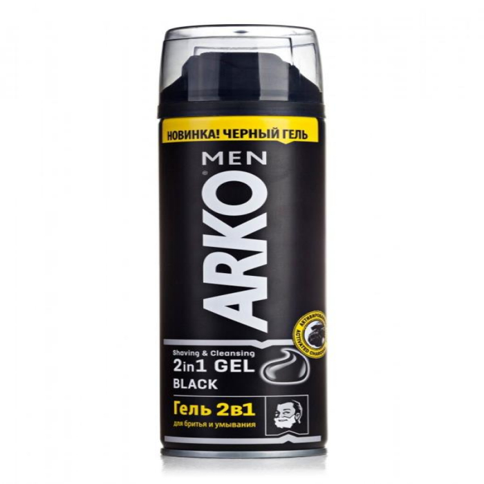 Гель для бритья ARKO 2в1 Black 200мл