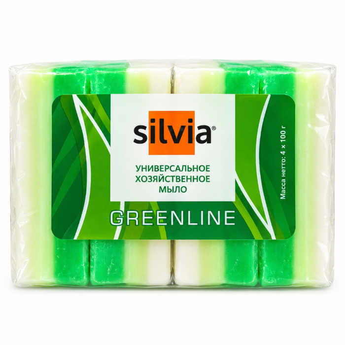 Мыло SILVIA GREENLINE 4*150гр
