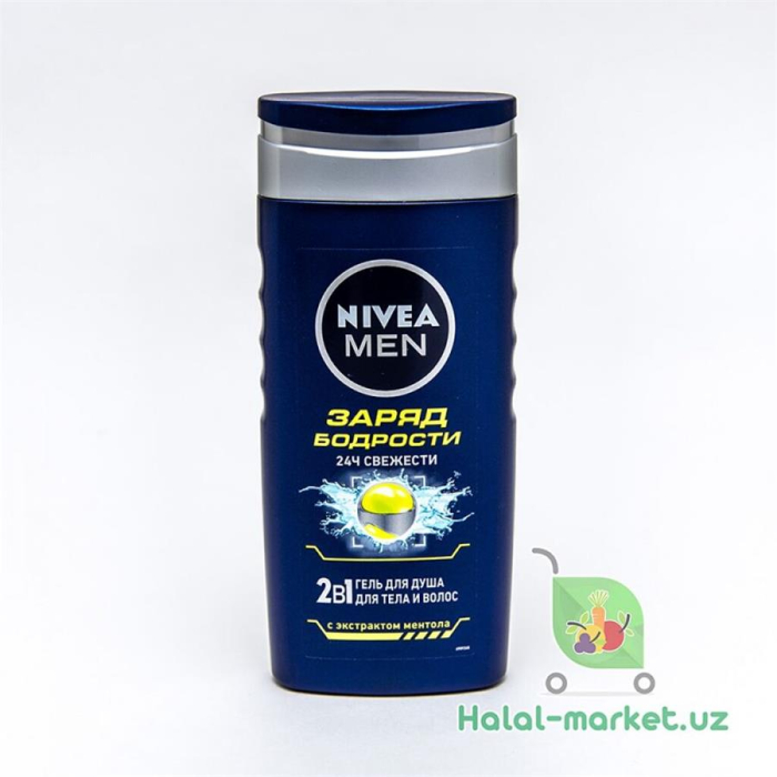 Гель для душа NIVEA 2в1 Заряд бодрости 250мл