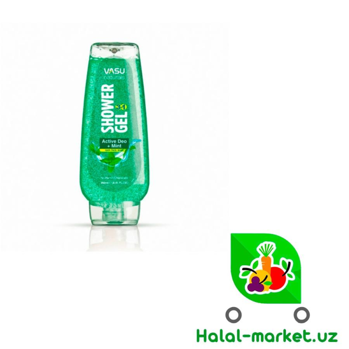 Гель для душа VASU NATURALS Active Deo Mint 250мл