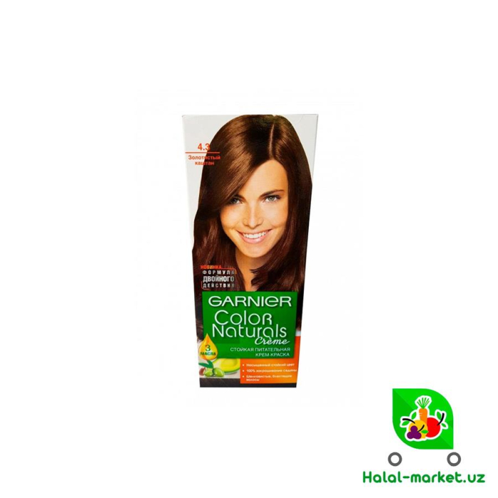Краска GARNIER №4.3 Нат.Золотистый Каштановый 60мл