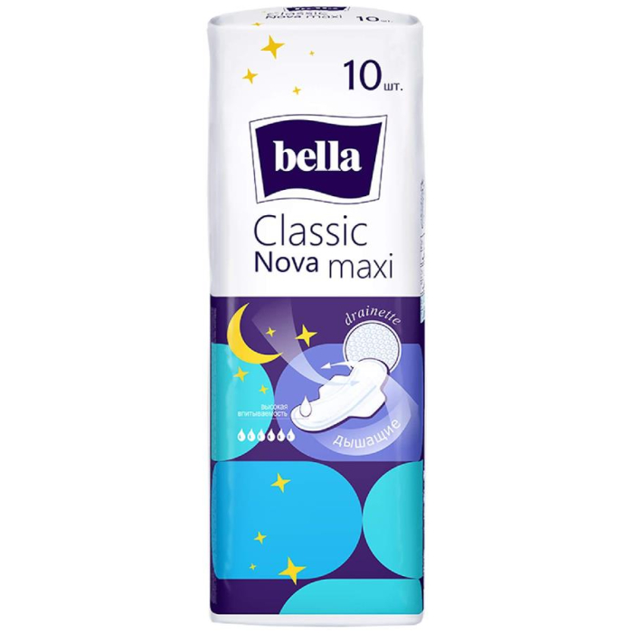 Прокладки BELLA CLASSIC NOVA MAXI Drainette 10шт