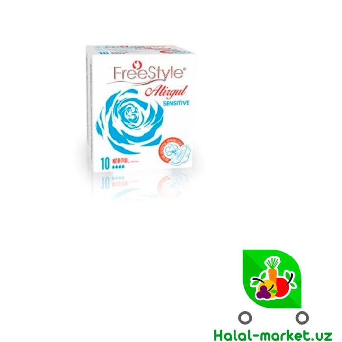 Прокладки FREESTYLE SENSETIVE Роза хлопок 10шт