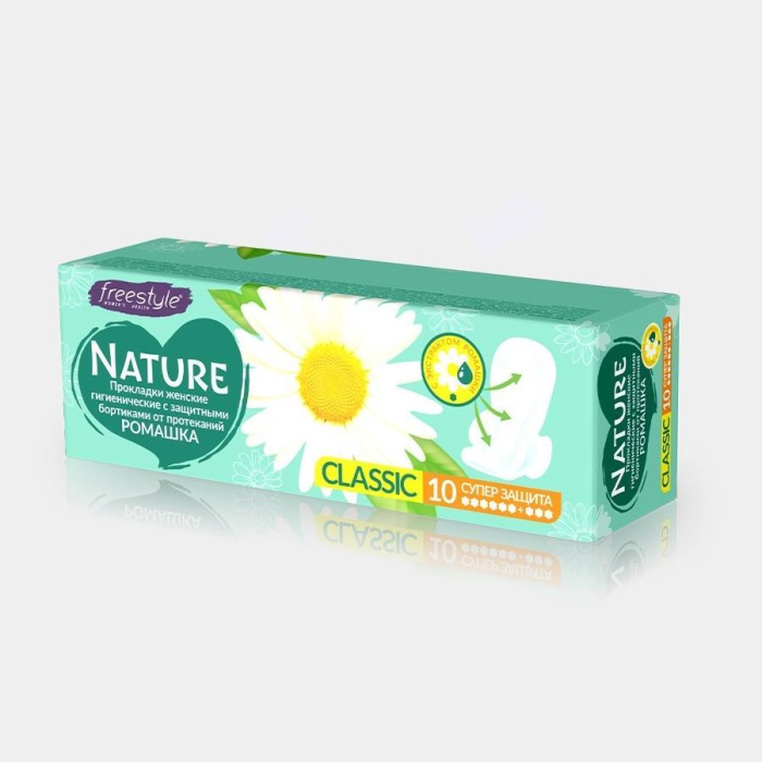 Прокладки FREESTYLE NATURE Ромашка 10шт