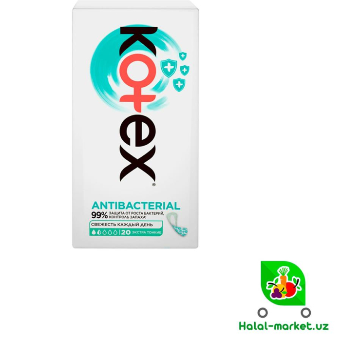 Ежедневки KOTEX Antibacterial 20шт