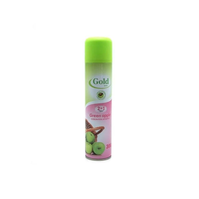 Освежитель воздуха GOLD MINT 2в1 Green Apple 300мл