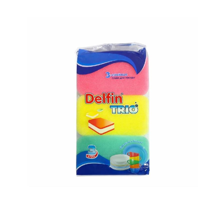 Губки кухонная DELFIN TRIO 3шт
