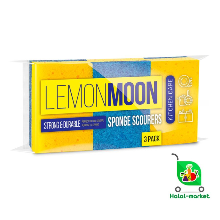 Губка для Мытья Посуды LEMON MOON 3шт