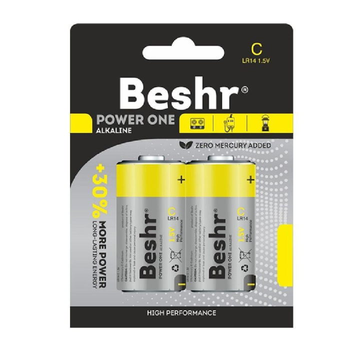 Батарейки BESHR POWER ONE LR20 1.5V (D) 2BL