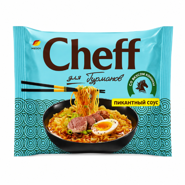 Лапша CHEFF со вкусом Конина 75гр