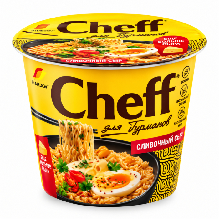 Лапша CHEFF Сливочный сыр 100гр (стакан)