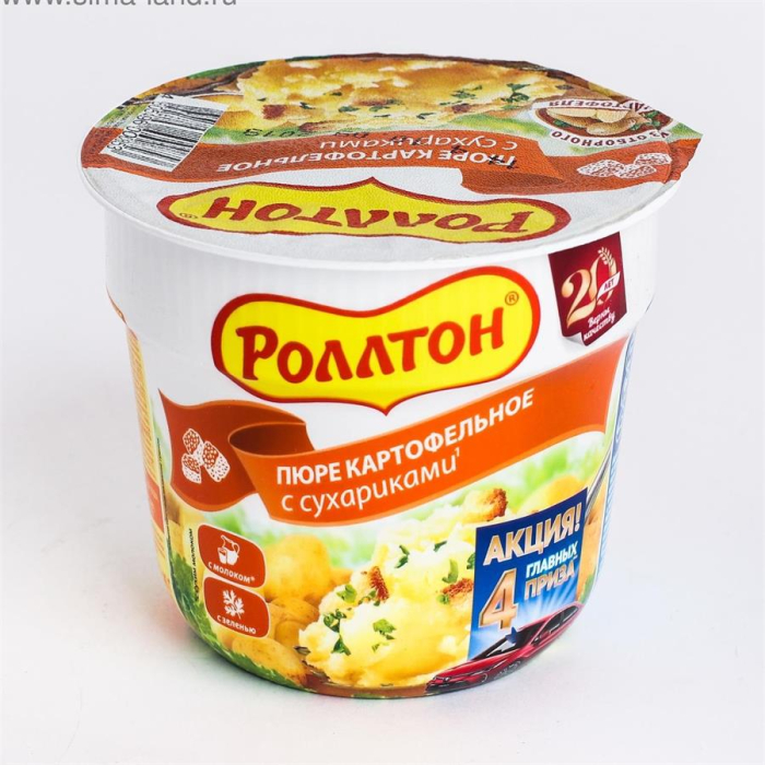 Пюре РОЛЛТОН С сухариками 40гр