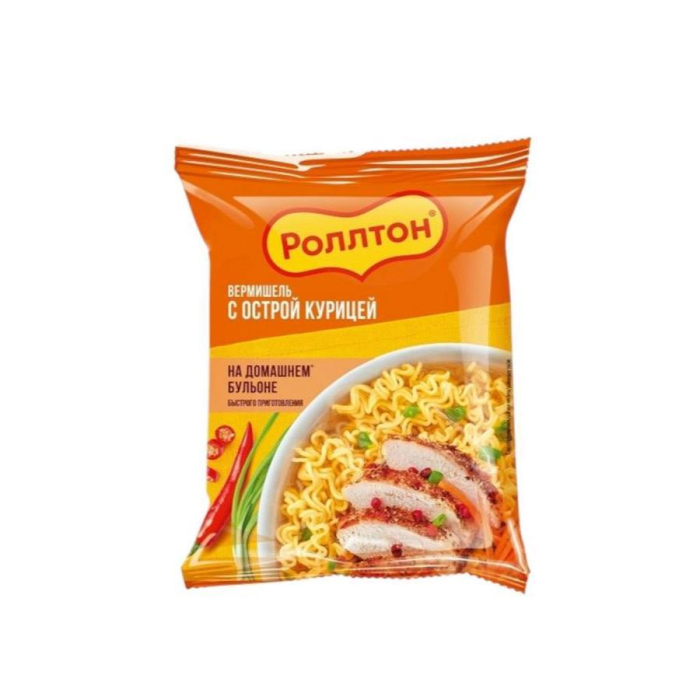Лапша РОЛЛТОН По Домашнему Острая Курица 85г