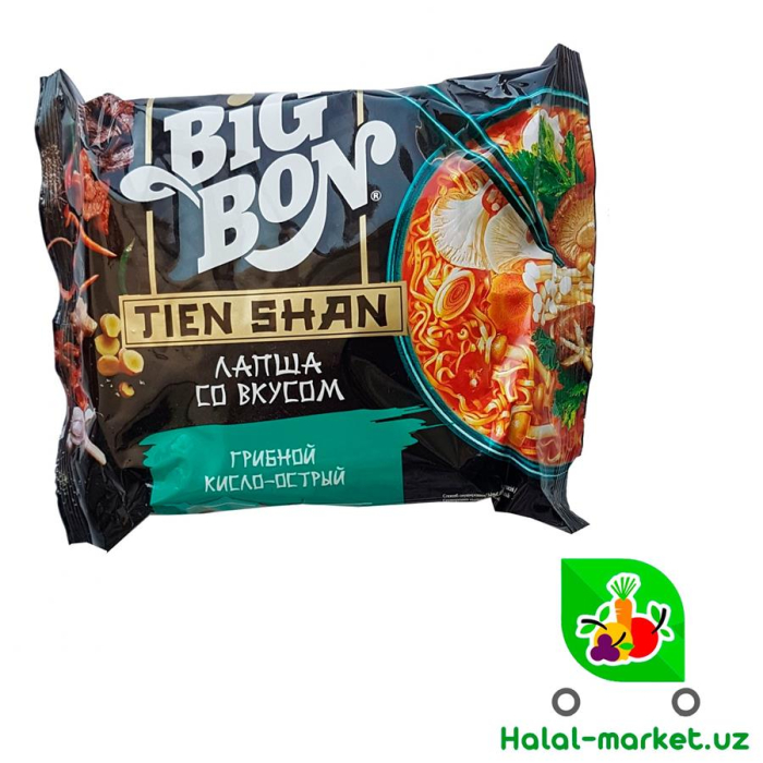 Рамен со вкусом гриб и говядины BIG BON 100гр